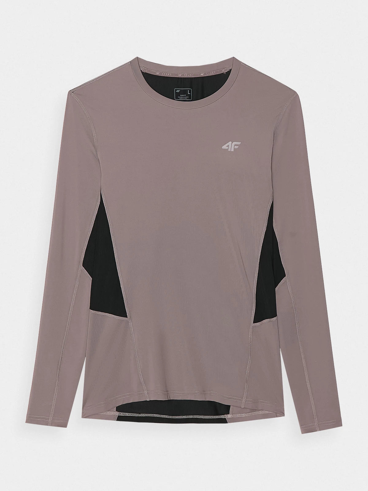 Longsleeve de antrenament pentru bărbați 4F M183 4FWSS24TFLOM183 Brown