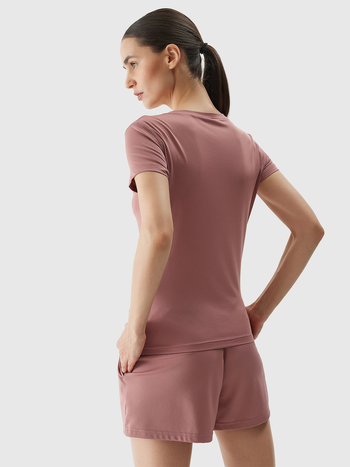 Женская футболка для фитнеса 4F F604 4FWSS24TFTSF604 Light pink