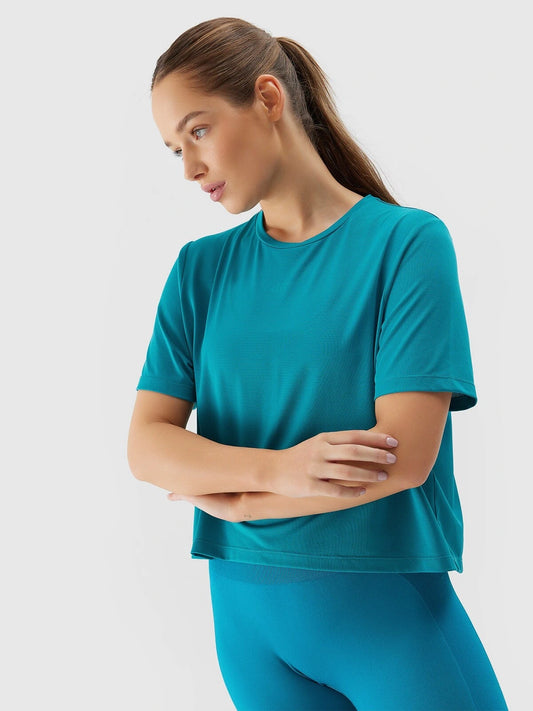 Женская футболка для фитнеса 4F F709 4FWSS24TFTSF709 Turquoise