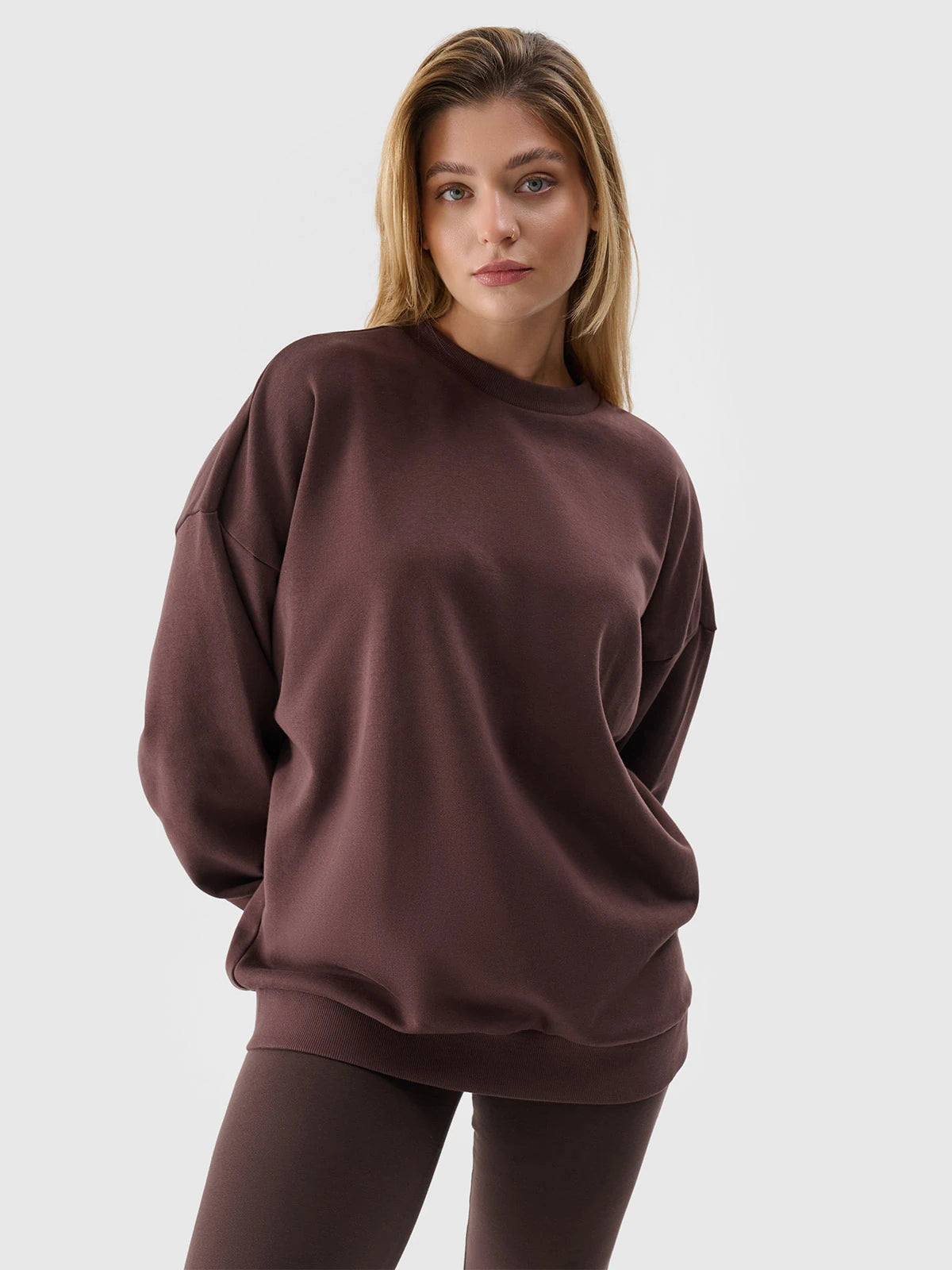 Женский пуловер 4F F1055 4FWSS24TSWSF1055 Brown