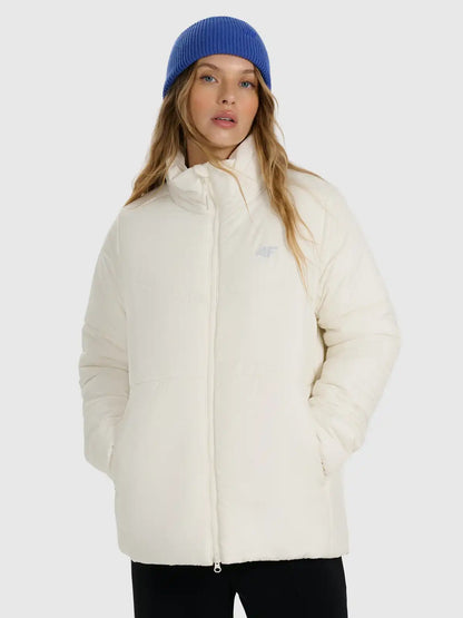 Jachetă de puf pentru femei 4F F583 4FWAW25TDJAF583 creme
