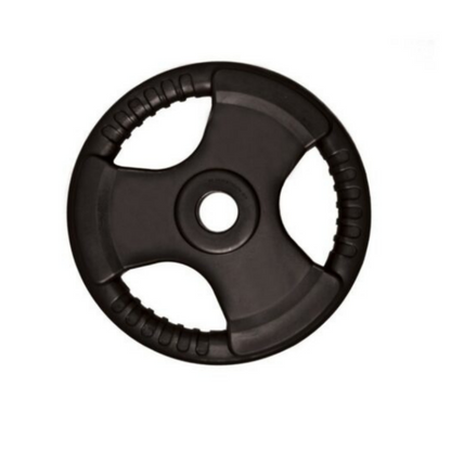 Px black rubber coated 3-grip weight plate