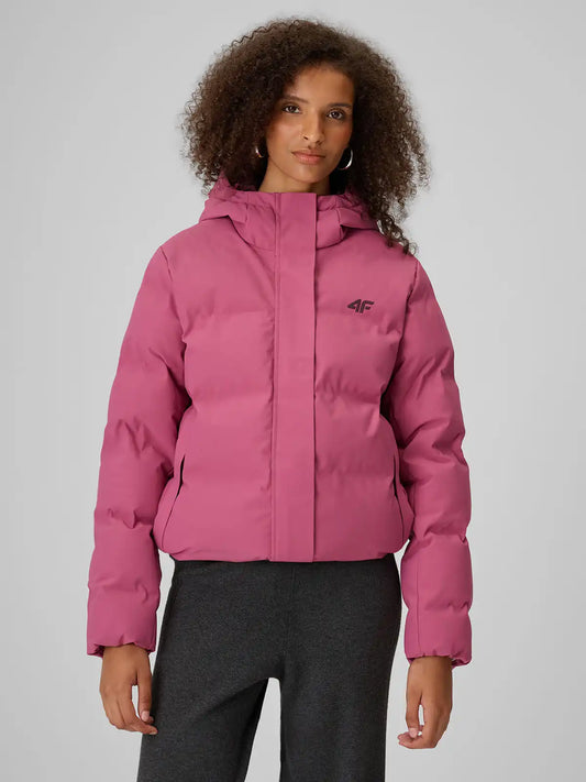 Женский пуховик с капюшоном 4F F0927 4FWAW26TDJAF0927 dark pink