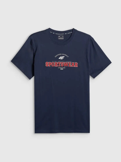 Tricou pentru bărbați casual 4F M3324 4FWSS26TTSHM3324 navy