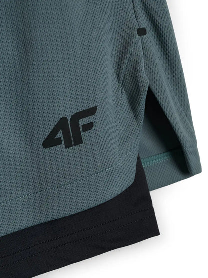 Pantaloni scurți de fitness pentru bărbați 4F M1738 4FWAW26TFSHM1738 green