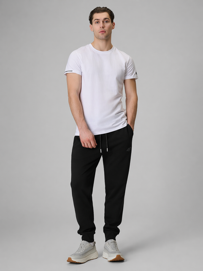 Joggeri pentru bărbați casual 4F M1674 4FWMM00TTROM1674 deep black