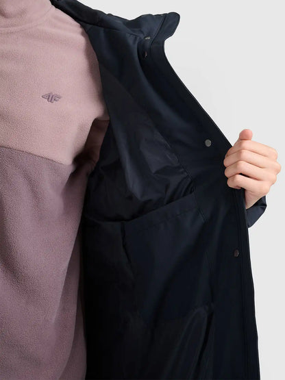 Jacheta de puf pentru femei cu glugă  4F F587 4FWAW25TDJAF587 deep black