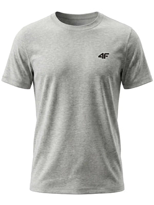 Tricou pentru bărbați casual 4F M3341 4FWMM00TTSHM3341 grey melange