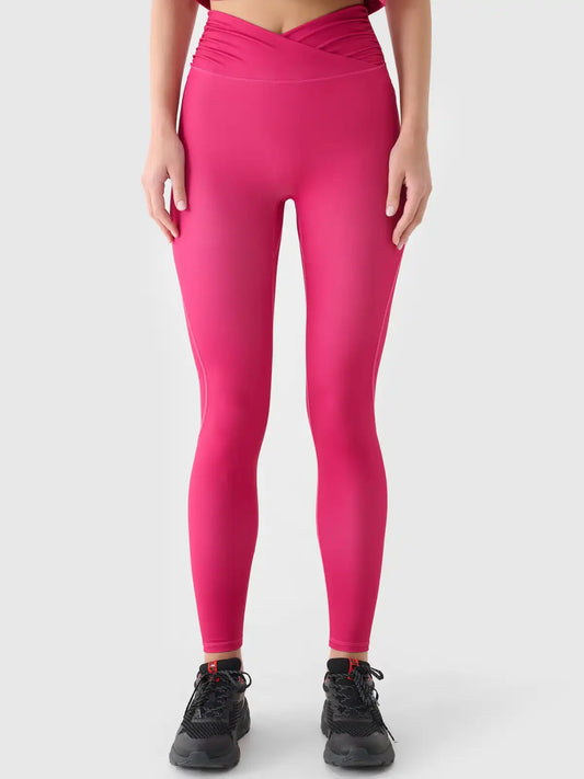 Legginși de antrenament pentru femei 4F F369 4FWAW25TFTIF369 pink