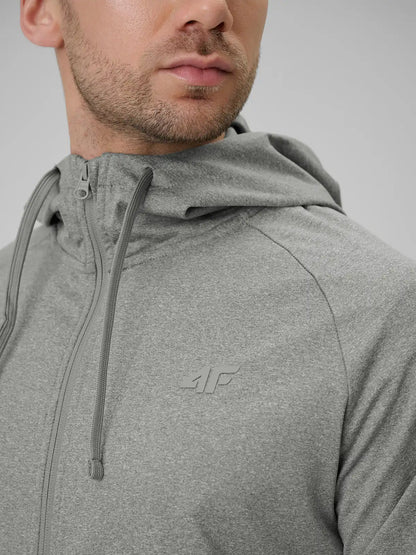 Мужской батник на молнии для фитнеса 4F M631 4FWSS26TFSWM631 grey melange