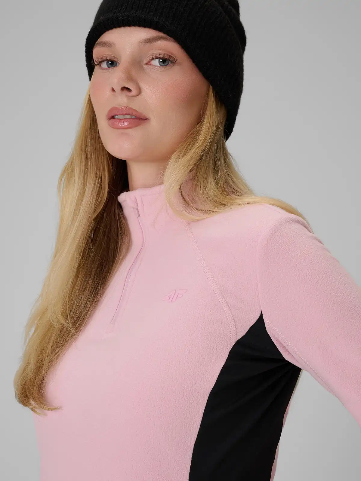 Hanorac microfleece pentru femei 4F F085 4FWAW26UFLEF085 light pink