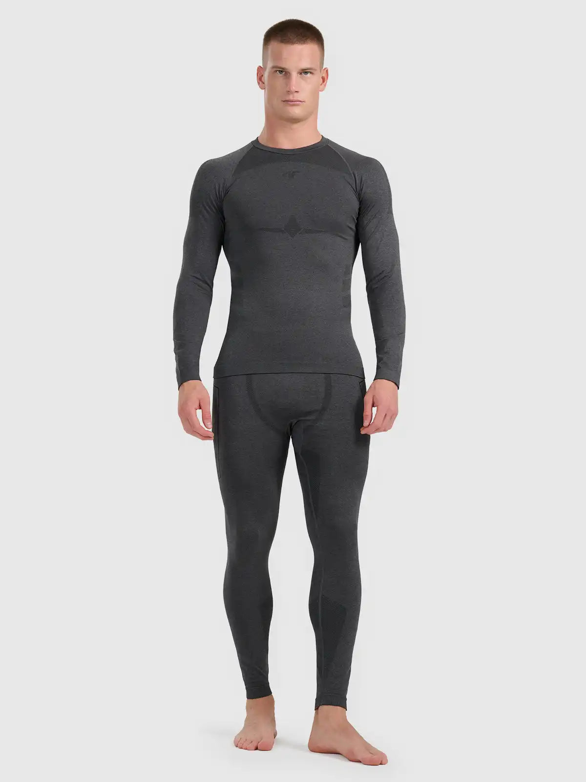 Мужской лонгслив термо 4F M237 4FWAW25USEAM237 black melange