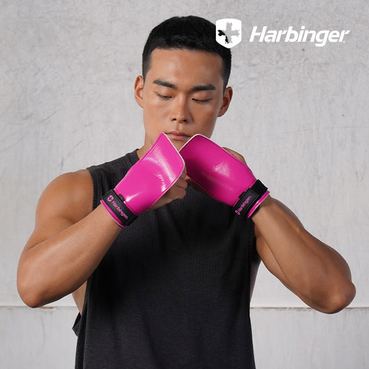 Ремни для тяги с захватом Harbinger Pro Tacky Grips pink