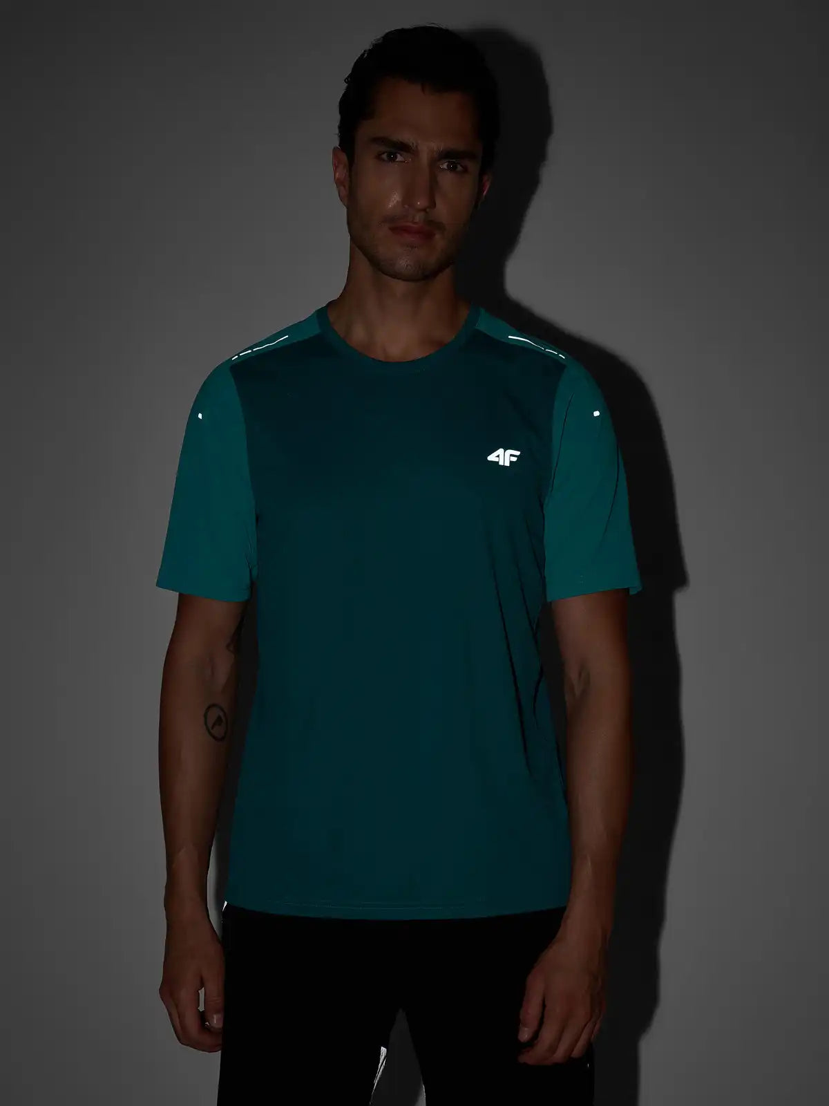 Tricou de alergare pentru bărbați 4F M2276 4FWAW26TFTSM2276 teal