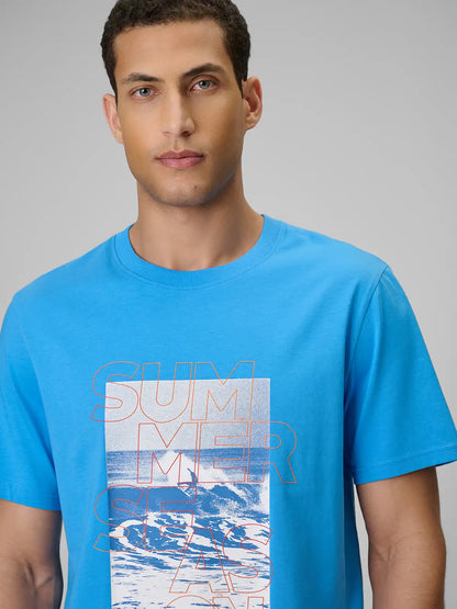 Мужская футболка casual 4F M2783 4FWSS26TTSHM2783 blue