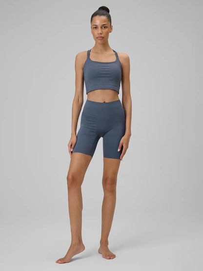 Женские короткие леггинсы для йоги  4F F073 4FWSS26TFSTF073 denim