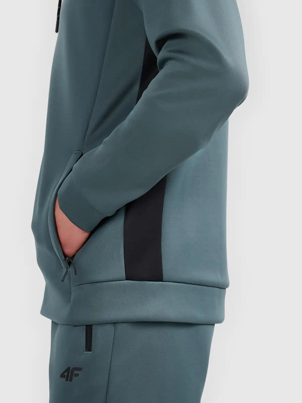 Мужской батник на молнии для фитнеса 4F M0975 4FWAW26TFSWM0975 dark green