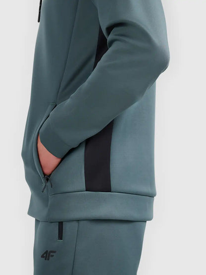 Мужской батник на молнии для фитнеса 4F M0975 4FWAW26TFSWM0975 dark green