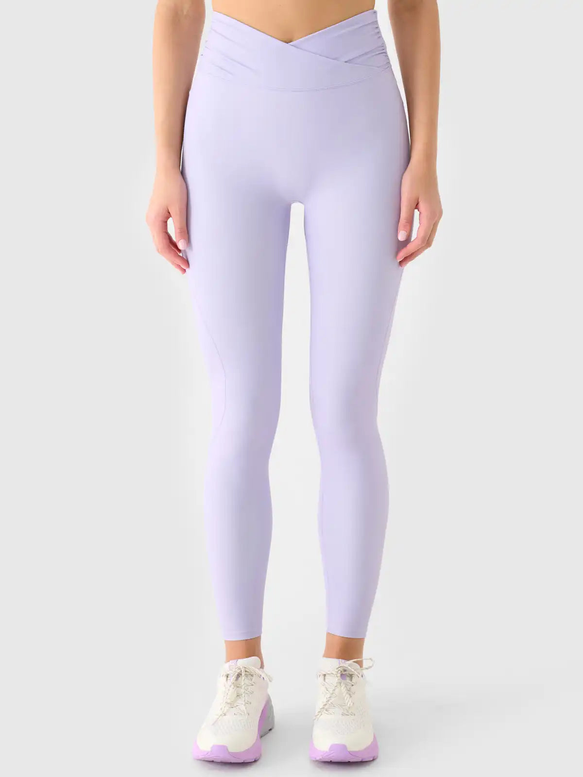 Legginși de antrenament pentru femei 4F F369 4FWAW25TFTIF369 light blue