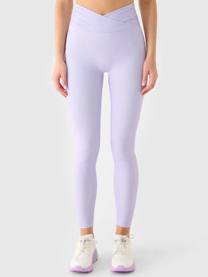 Legginși de antrenament pentru femei 4F F369 4FWAW25TFTIF369 light blue