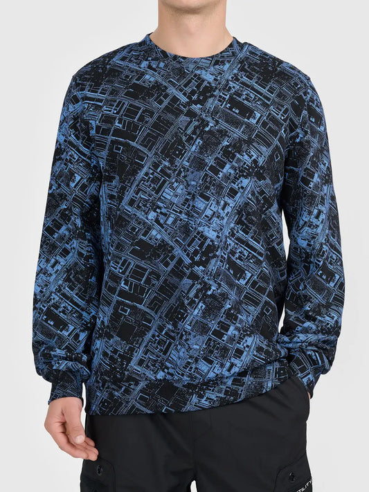 Мужской джемпер 4F M2734 4FWAW26TSWSM2734 deep black allover