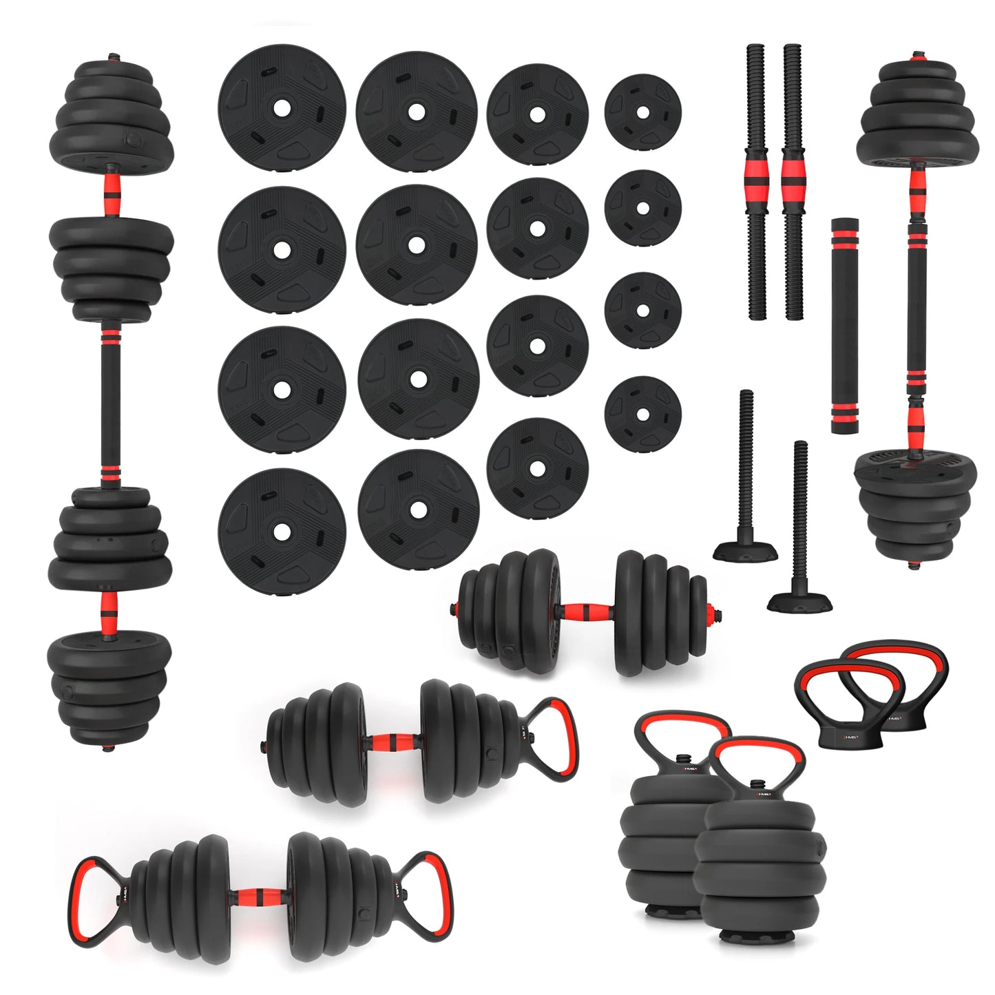 Многофункциональная разборная штанга Abisal HMS SGN130 Pro Set 6IN1 weight set 30kg