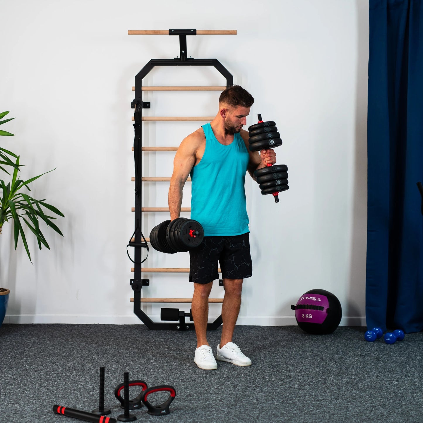 Многофункциональная разборная штанга Abisal HMS SGN130 Pro Set 6IN1 weight set 30kg