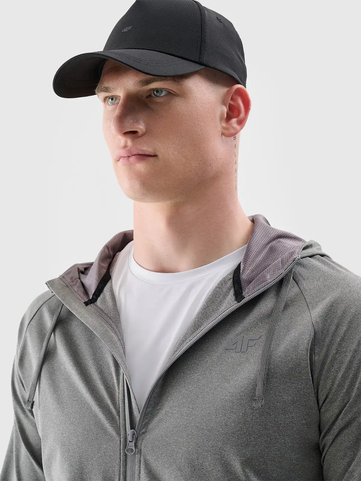 Мужской батник на молнии 4F M512 4FWSS25TFSWM512 grey melange