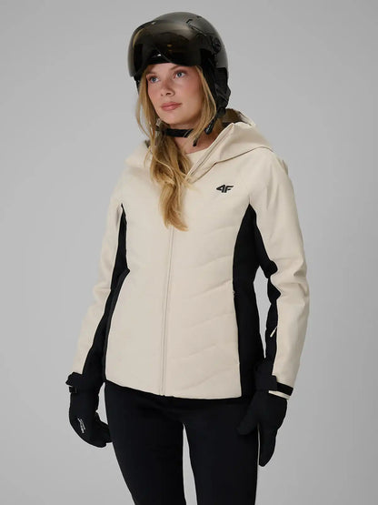 Geacă de ski pentru femei 4F F1222 4FWAW26TTJAF1222 off white