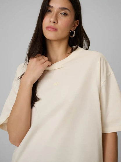 Женская футболка casual  4F F2744 4FWSS26TTSHF2744 creme