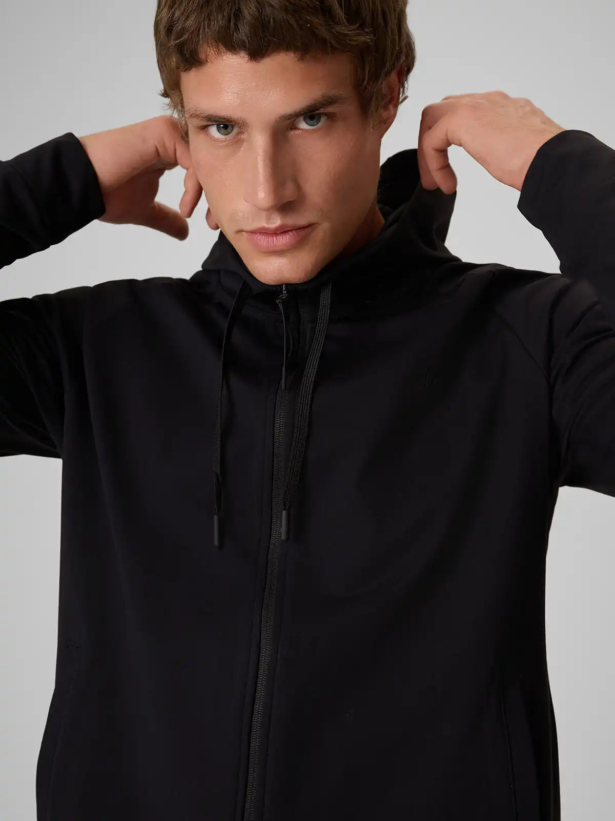 Мужской батник на молнии для фитнеса 4F M0973 4FWAW26TFSWM0973 deep black