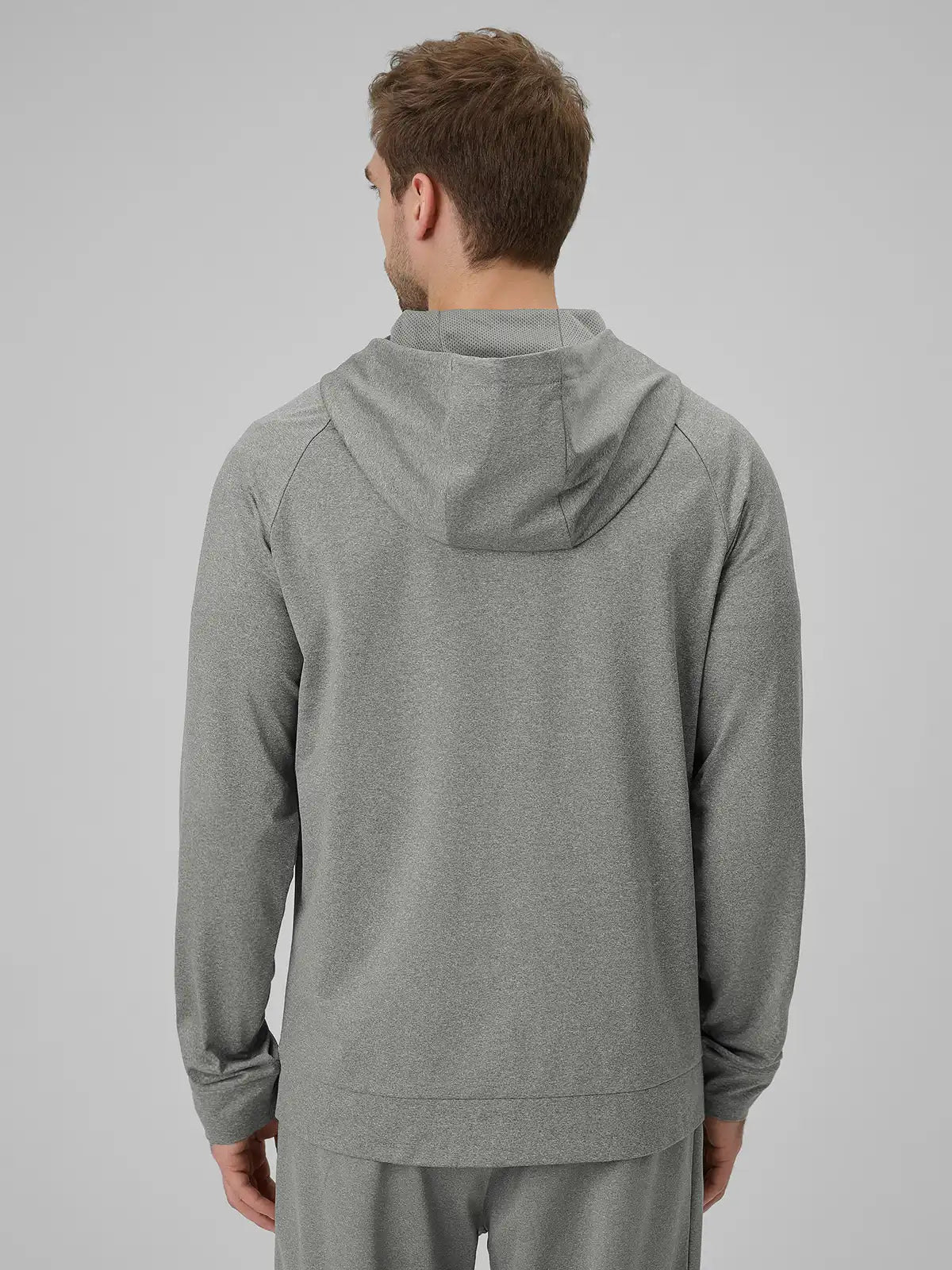 Мужской батник на молнии для фитнеса 4F M631 4FWSS26TFSWM631 grey melange