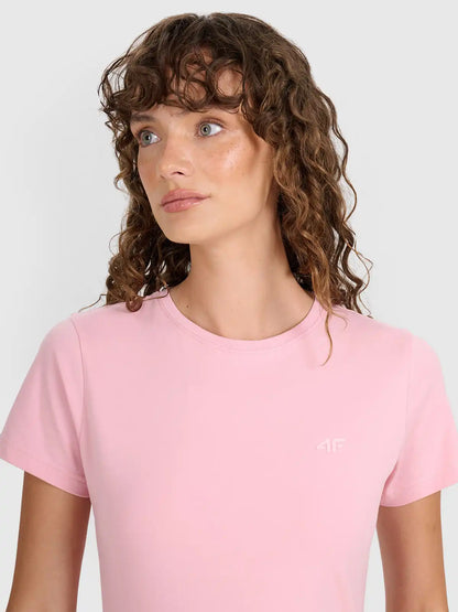 Женская футболка casual 4F F2255 4FWMM00TTSHF2255 light pink