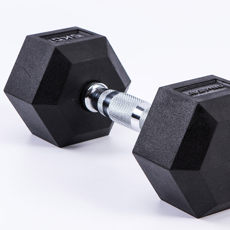 Гантели шестигранные (пара) Rubber Hex Dumbbells LP8005