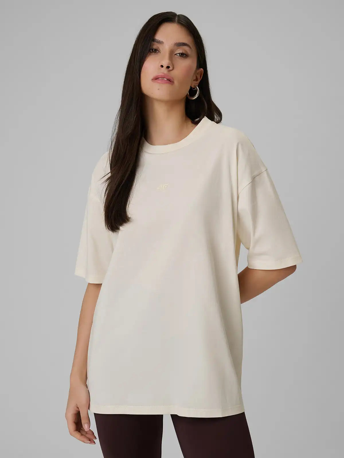 Женская футболка casual  4F F2744 4FWSS26TTSHF2744 creme