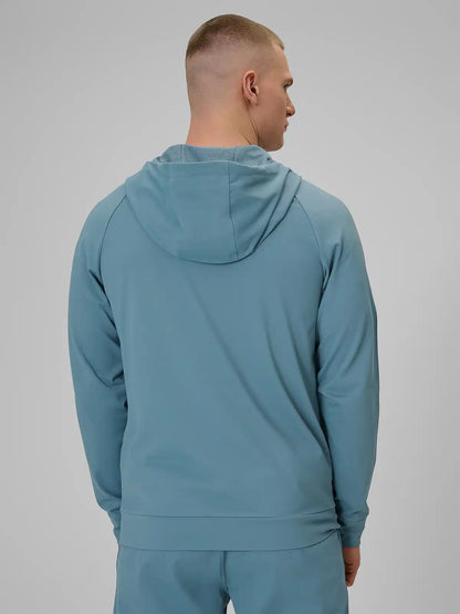 Hanorac cu fermoar pentru bărbați 4F M631 4FWSS26TFSWM631 denim melange