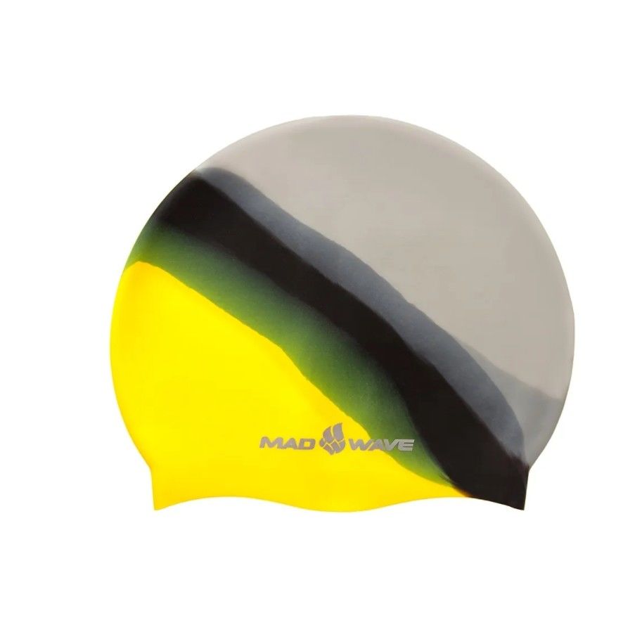 Cască pentru înot din silicon MAD WAVE MULTI, Yellow