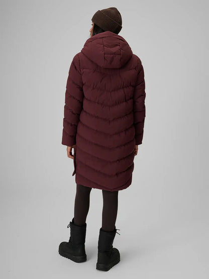 Женский длинный пуховик 4F F0929 4FWAW26TDJAF0929 burgundy