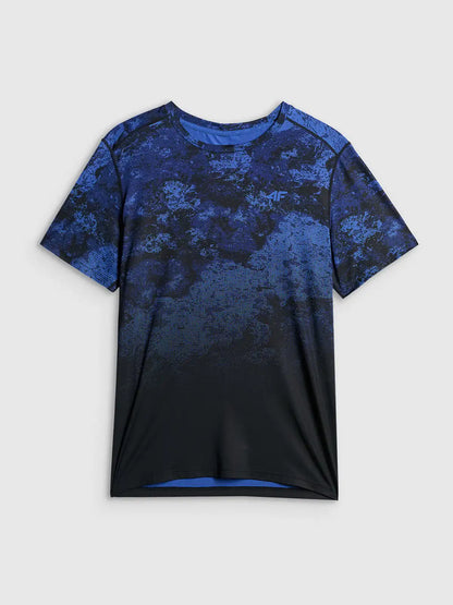 Tricou de antrenament pentru bărbați 4F M1787  4FWSS26TFTSM1787 cobalt allover