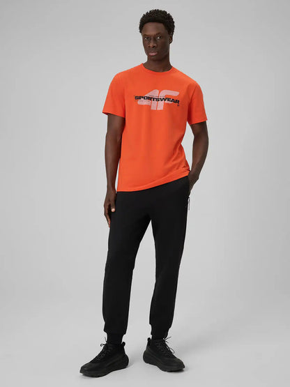 Tricou pentru bărbați casual 4F M2666 4FWSS26TTSHM2666 orange