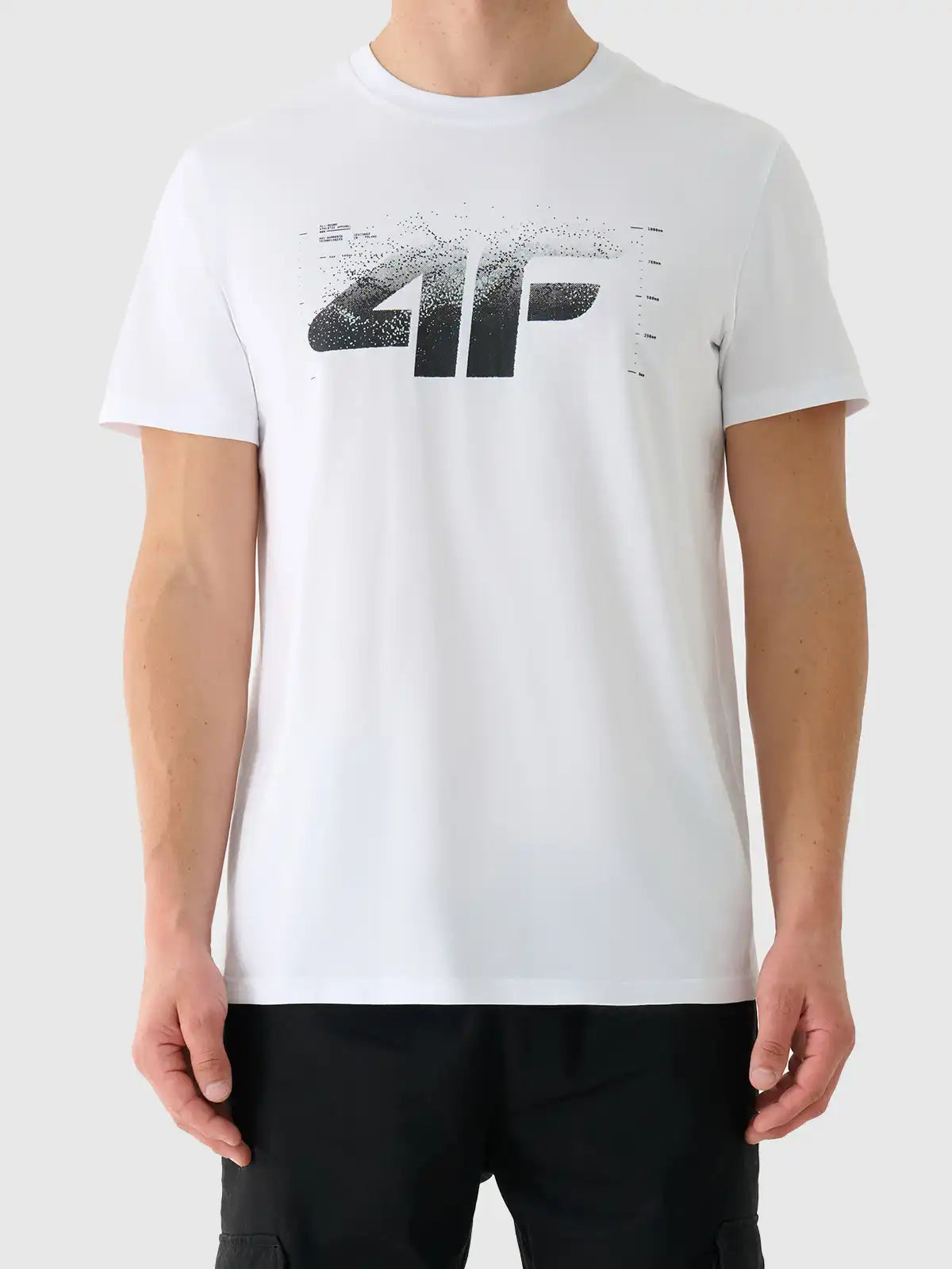 Tricou pentru bărbați casual 4F M2359 4FWAW25TTSHM2359 white 