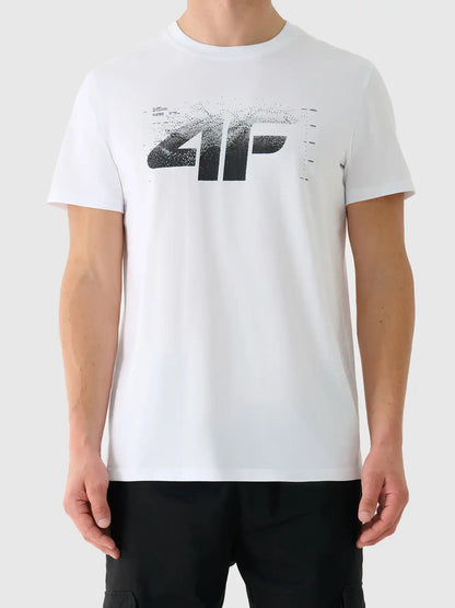 Tricou pentru bărbați casual 4F M2359 4FWAW25TTSHM2359 white 