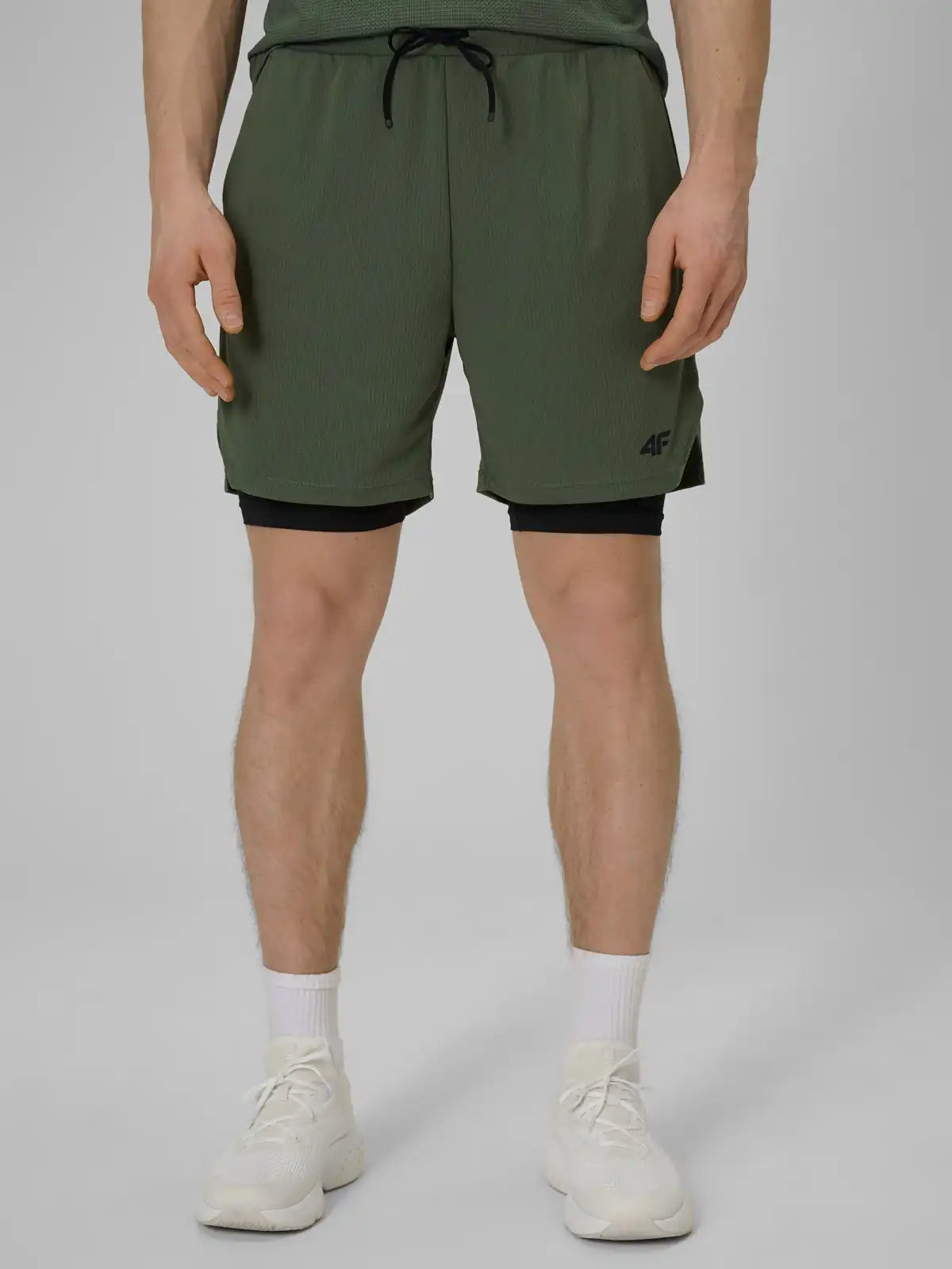 Мужские шорты для тренировок 4F M1259 FNK 2in1 4FWSS26TFSHM1259 khaki