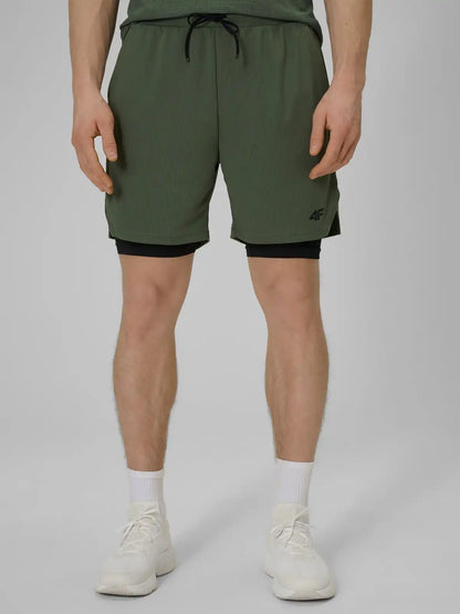 Мужские шорты для тренировок 4F M1259 FNK 2in1 4FWSS26TFSHM1259 khaki