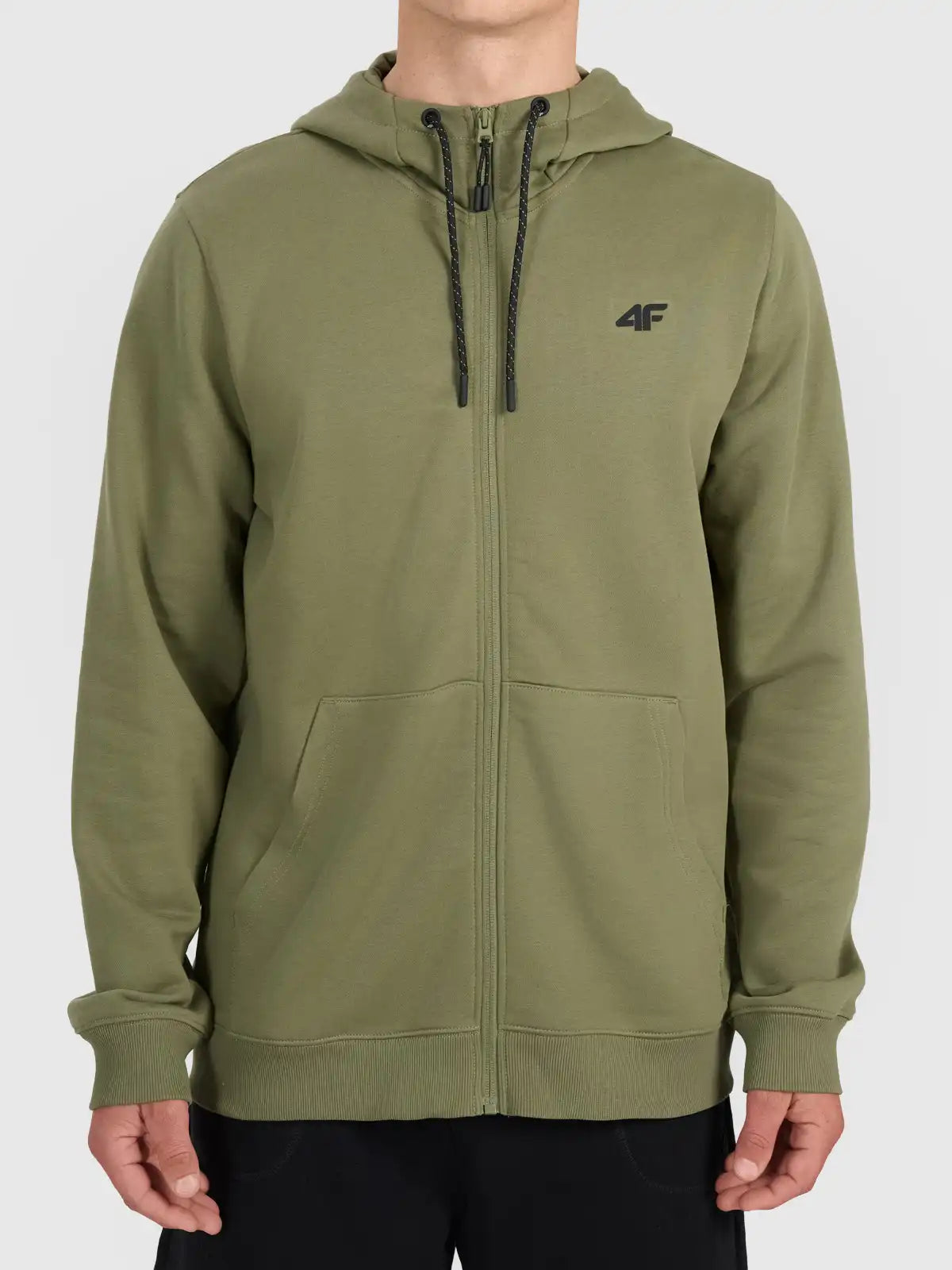 Hanorac cu fermoar pentru bărbați  4F M2551 4FWSS26TSWSM2551 khaki
