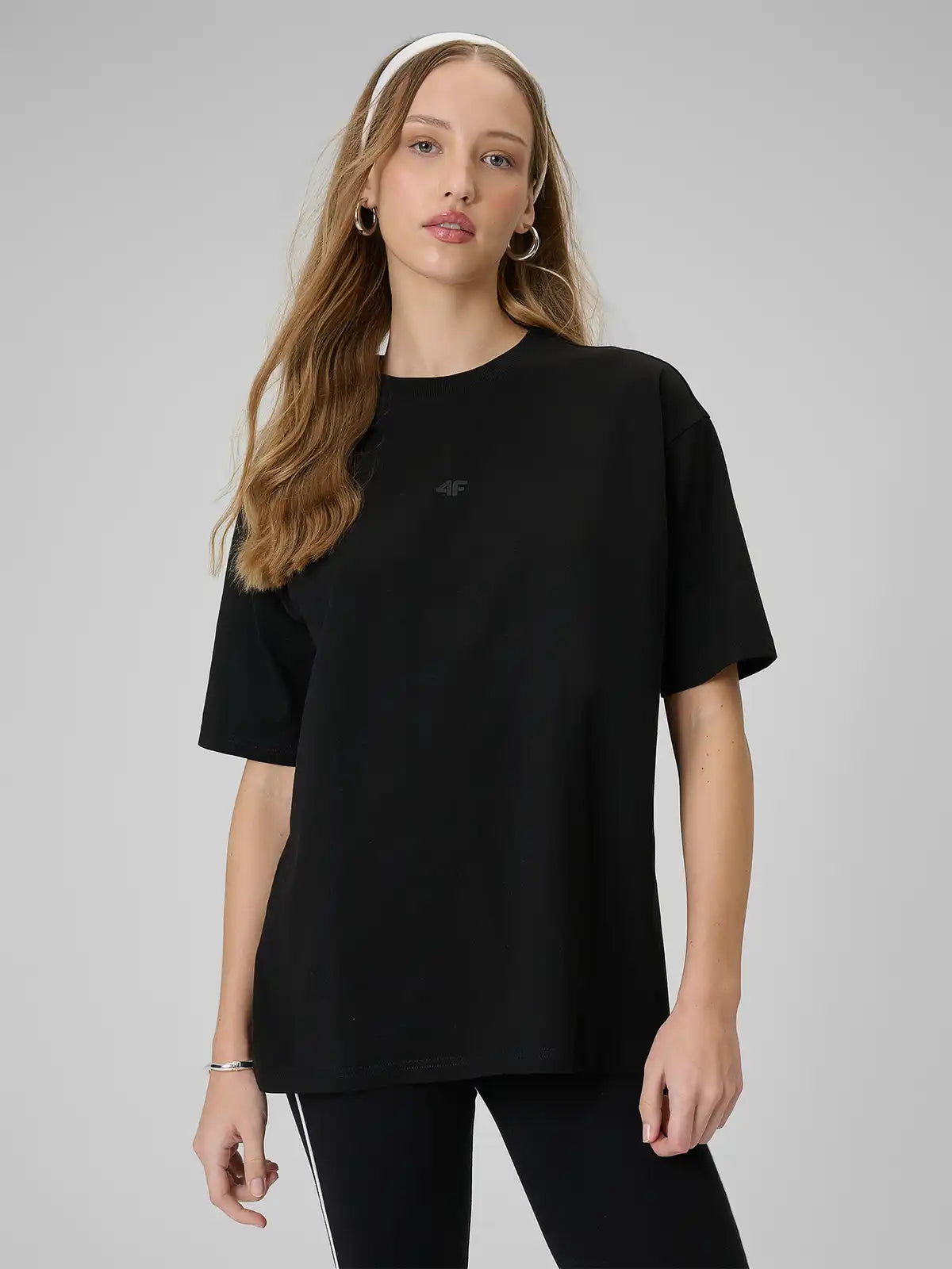 Женская футболка casual  4F F2744 4FWSS26TTSHF2744 deep black