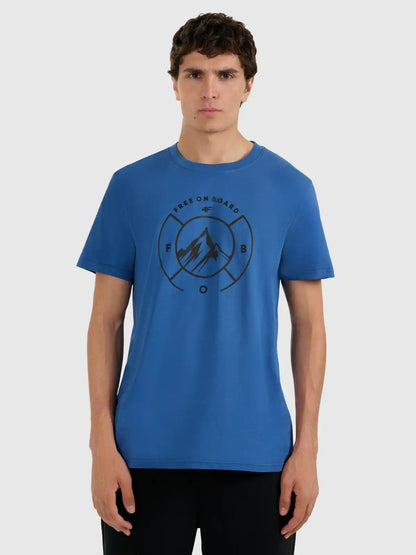 Tricou pentru bărbați casual 4F M3138 4FWAW25TTSHM3138 light blue