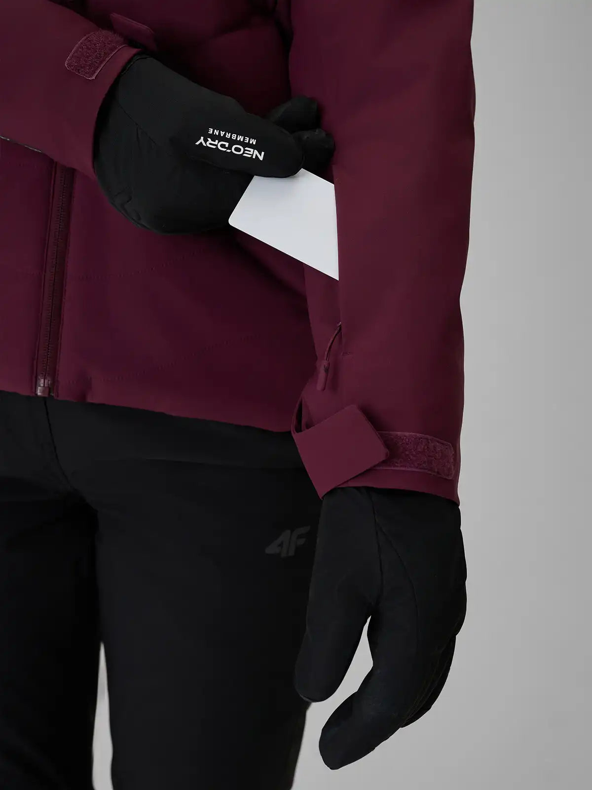 Geacă de ski pentru femei 4F F1222 4FWAW26TTJAF1222 burgundy 