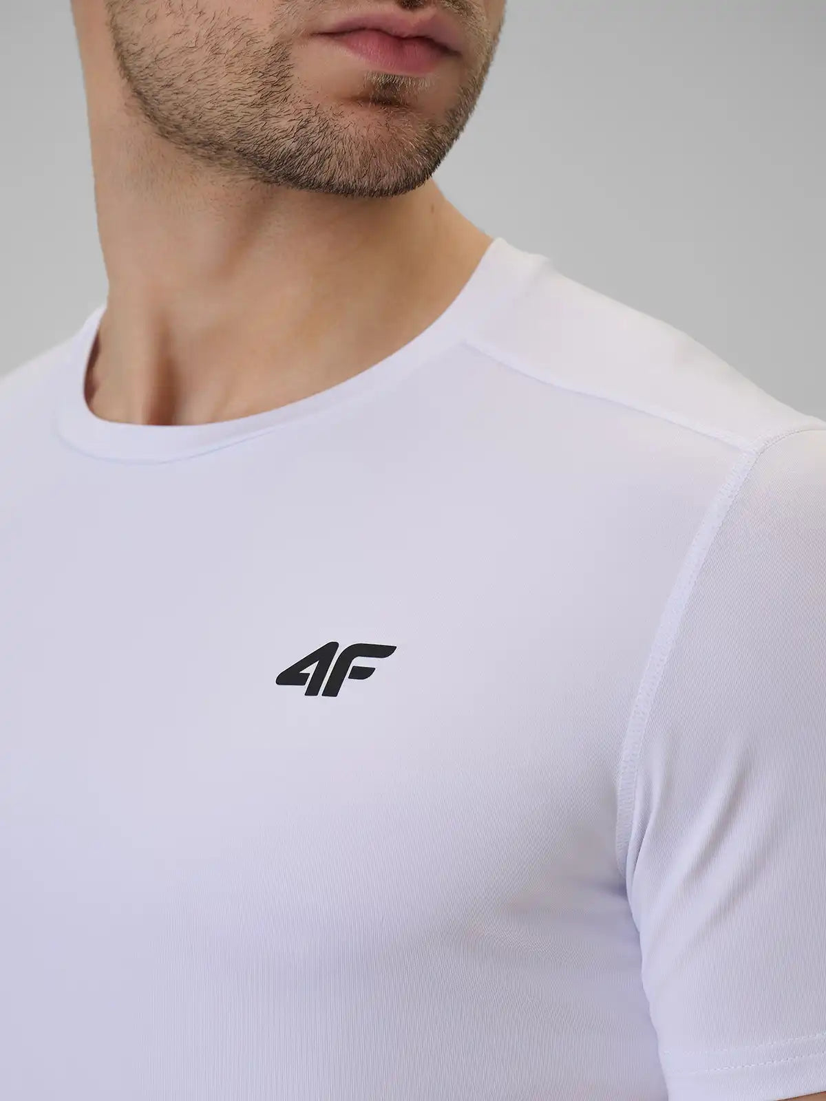 Tricou de antrenament pentru bărbați 4F M1785 4FWSS26TFTSM1785 white