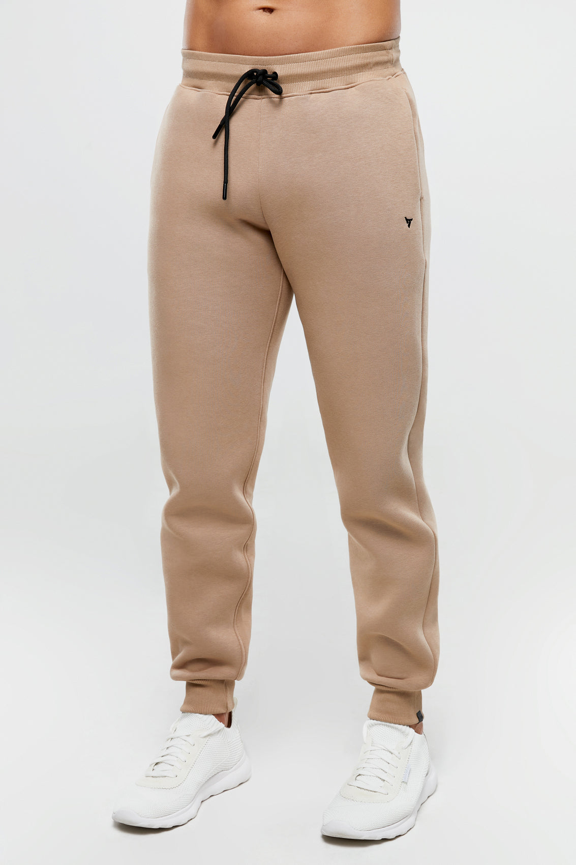 Joggeri pentru bărbați casual AimoSport bumbac/fleece PB017 beige